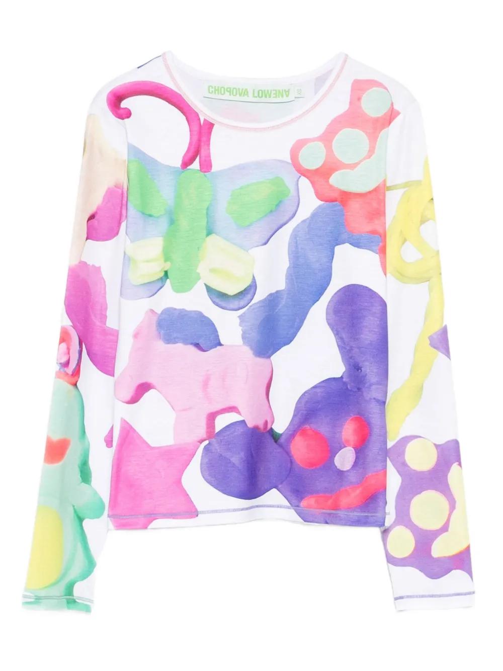 Chopova Lowena 長袖Tシャツ Multicolor Starlight Mesh Long Sleeve T-shirt by Chopova