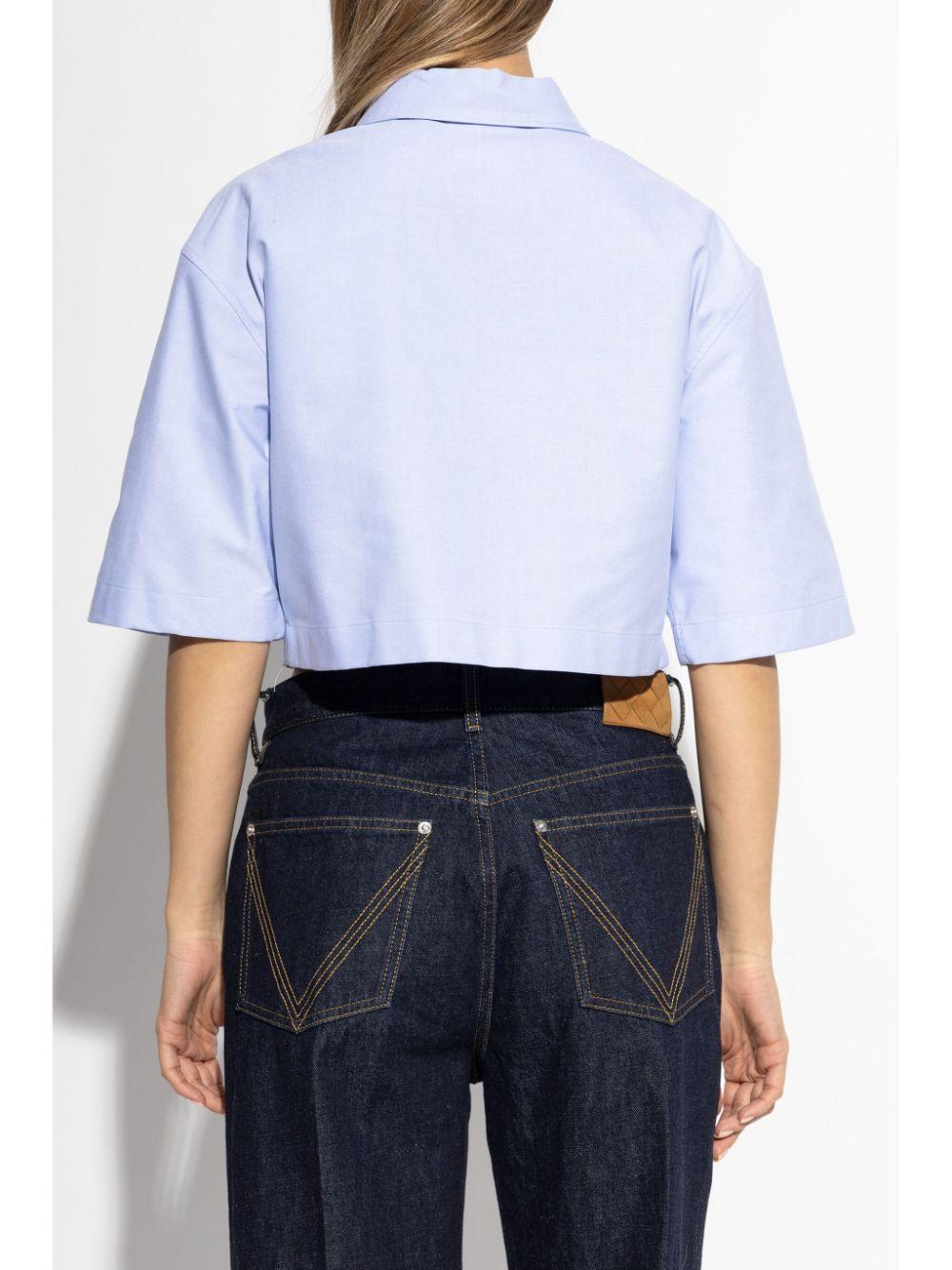 Givenchy レディース ブルー ロゴ シャツ トップス