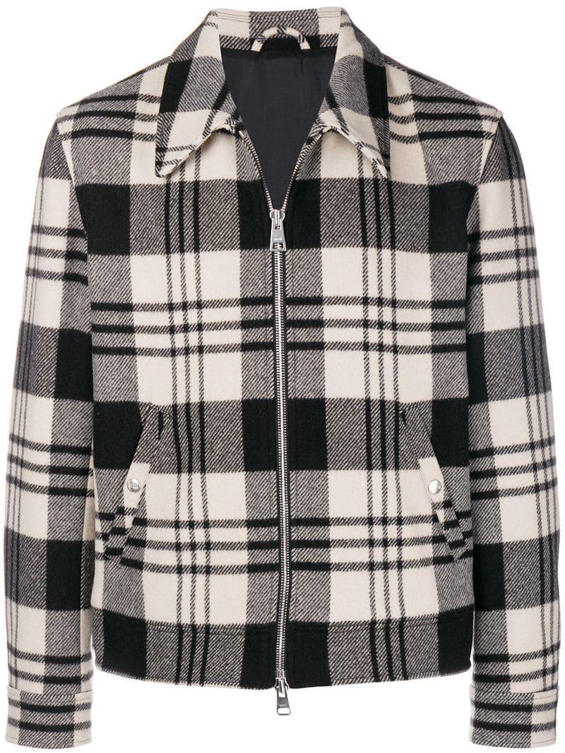 Lyst AMI Snap Buttoned Zipped Jacket in Black for Men