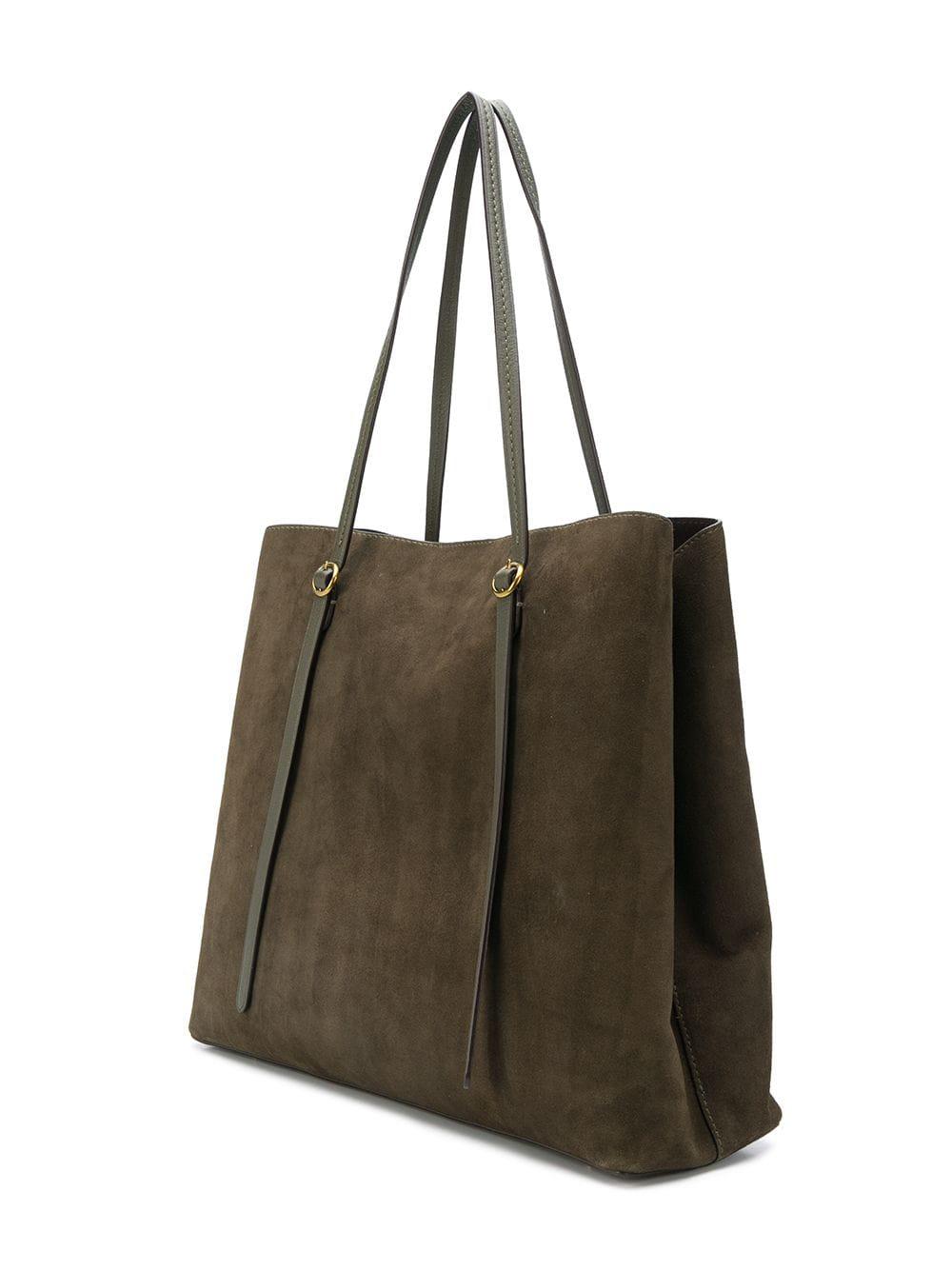 Polo Ralph Lauren Leather Lennox Tote Large Olive in Green - Lyst
