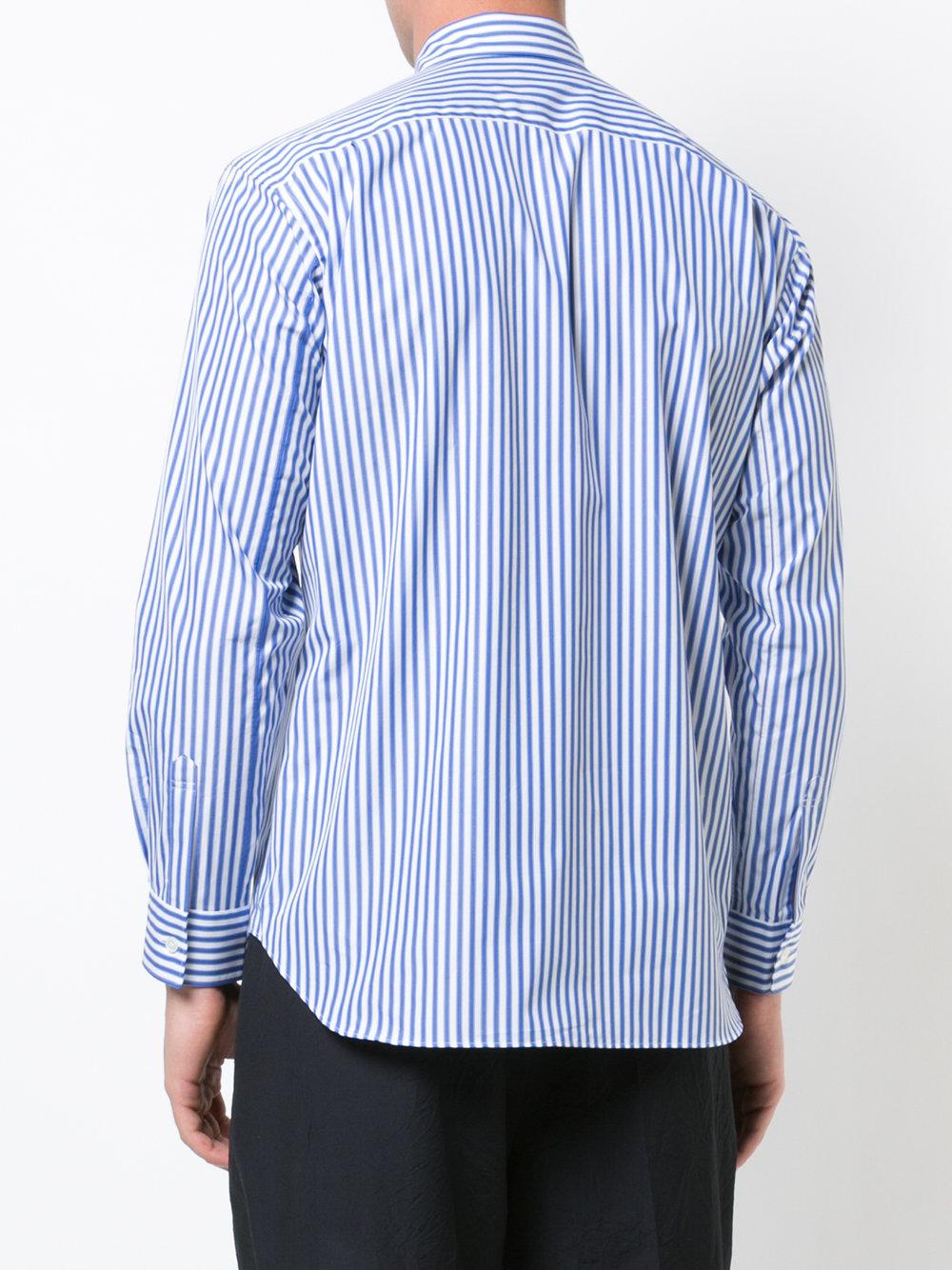 Lyst - Comme Des Garçons Striped Shirt in Blue for Men
