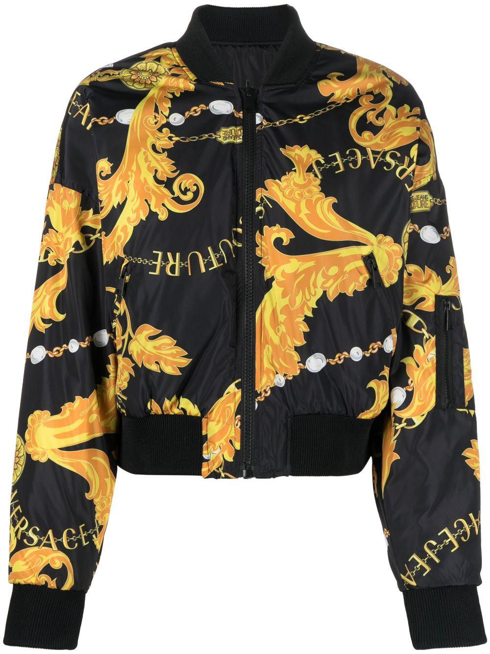 Versace Jeans Couture Logo Couture-print Reversible Bomber Jacket in ...