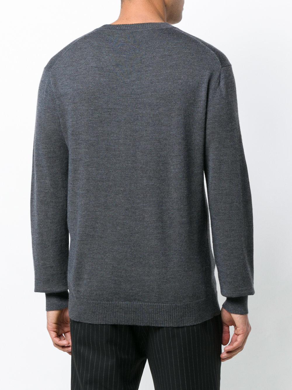 Karl Lagerfeld Wool Karl Ikonik Sweater in Grey (Gray) for Men - Lyst