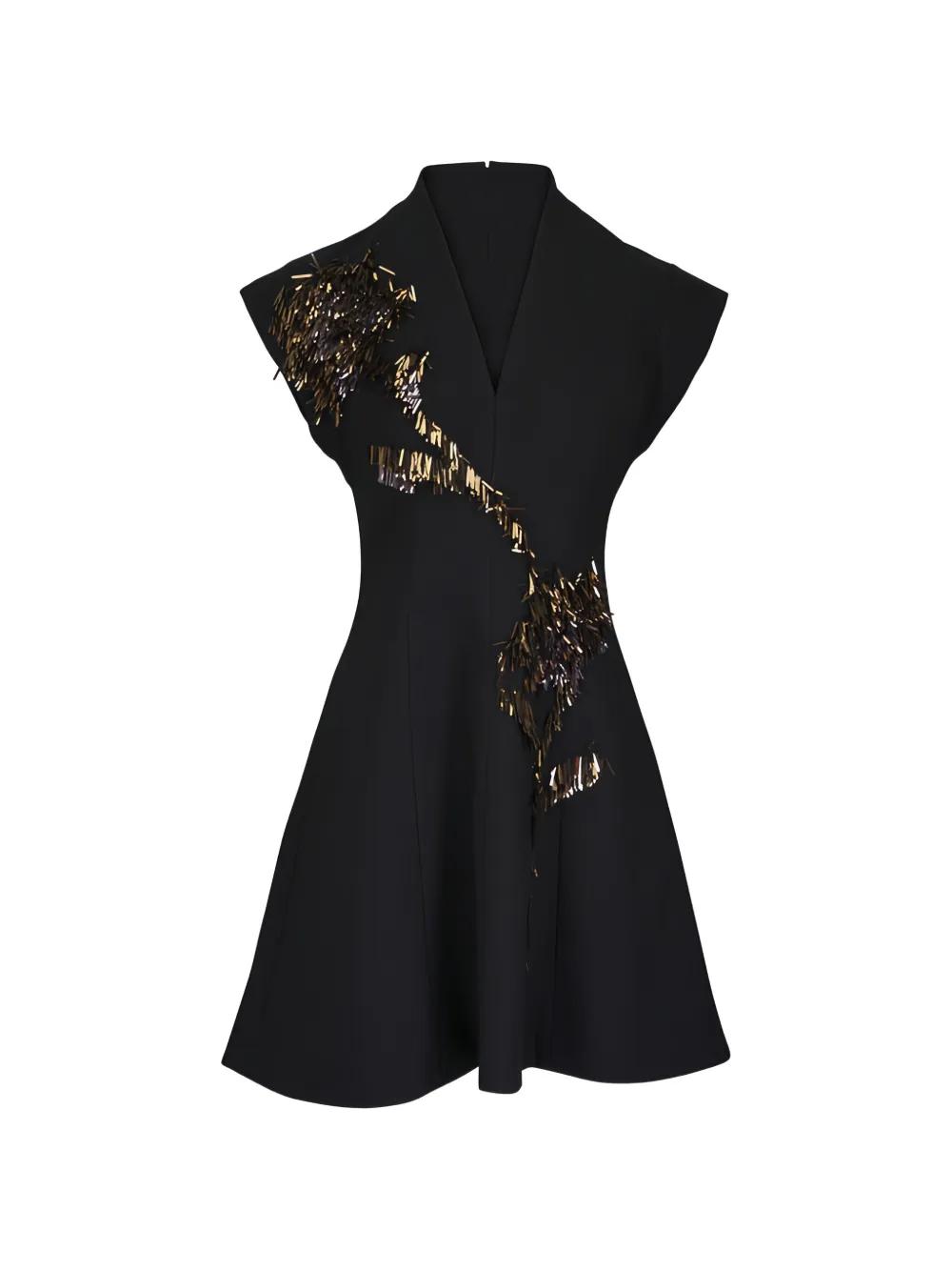 Designer Lela Rose Black V Neck Dress Wrap for Women - Up to 83% off | Lyst