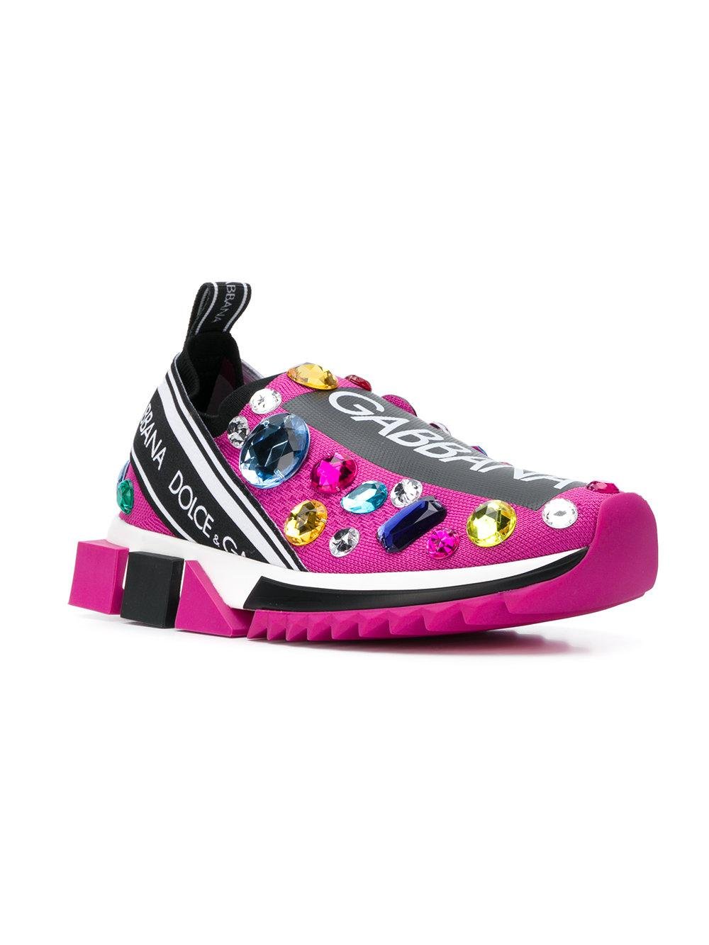 dolce and gabbana sneakers with crystals
