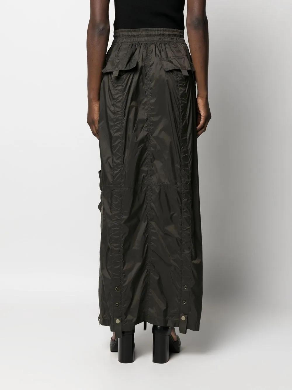 DIESEL Khaki O-Crep Maxi Skirt in Black | Lyst