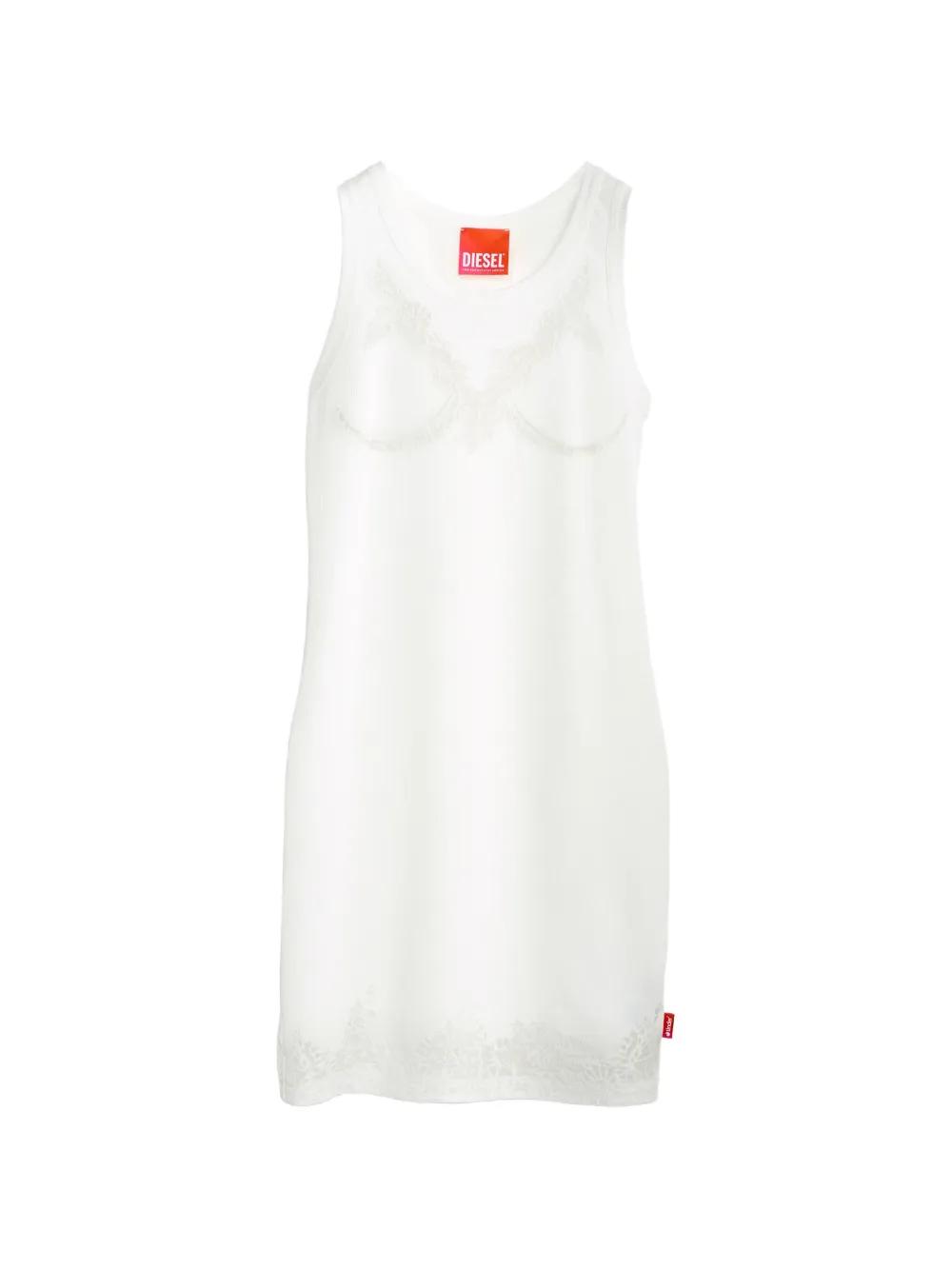 floral applique dress white VRM111 SATIN FLOWER APPLIQUE MINI Viktor&Rolf
