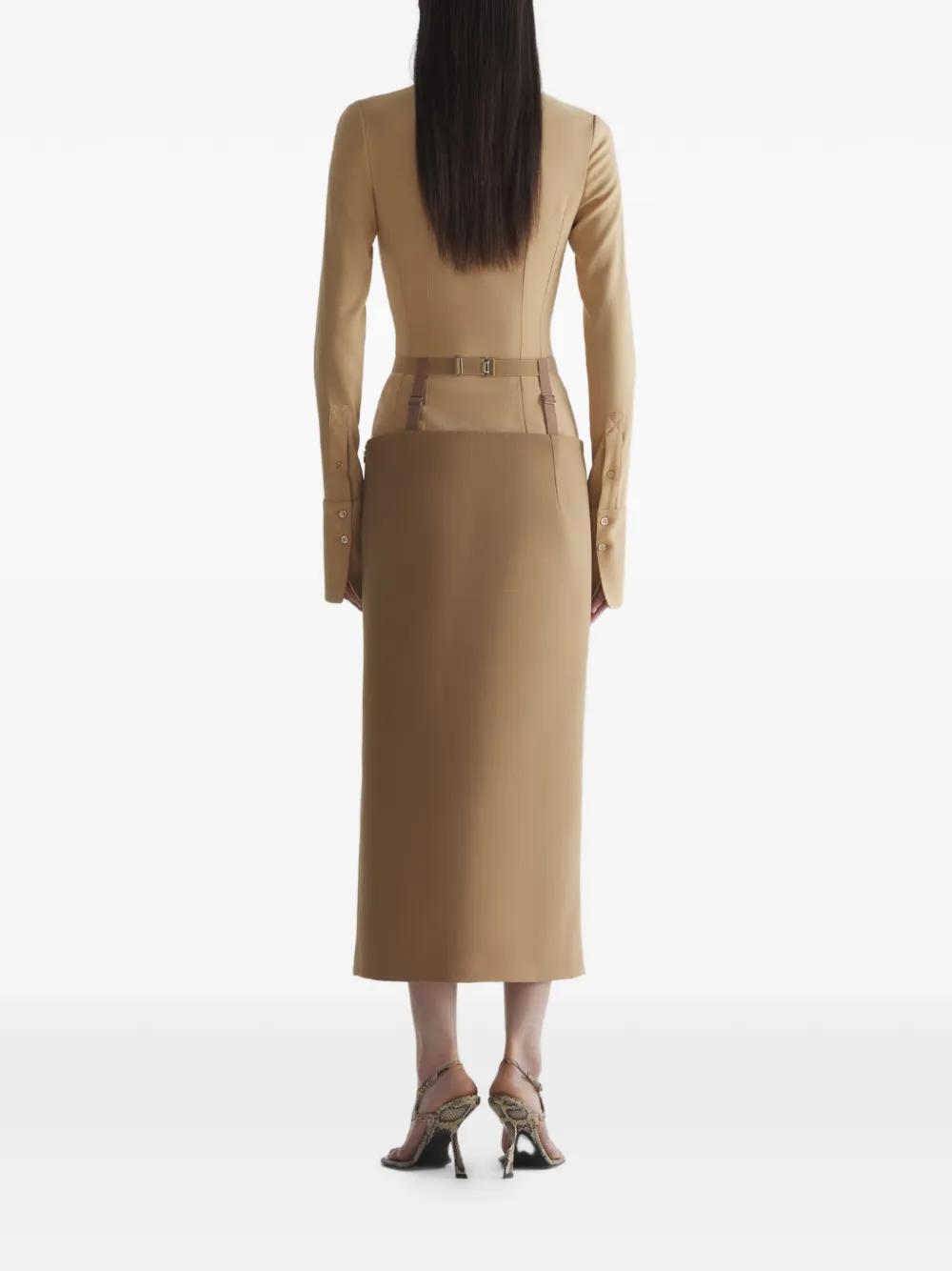 dark brown evening dress MINI BOW MAXI DRESS IN DARK BROWN | CULT MIA main image 1