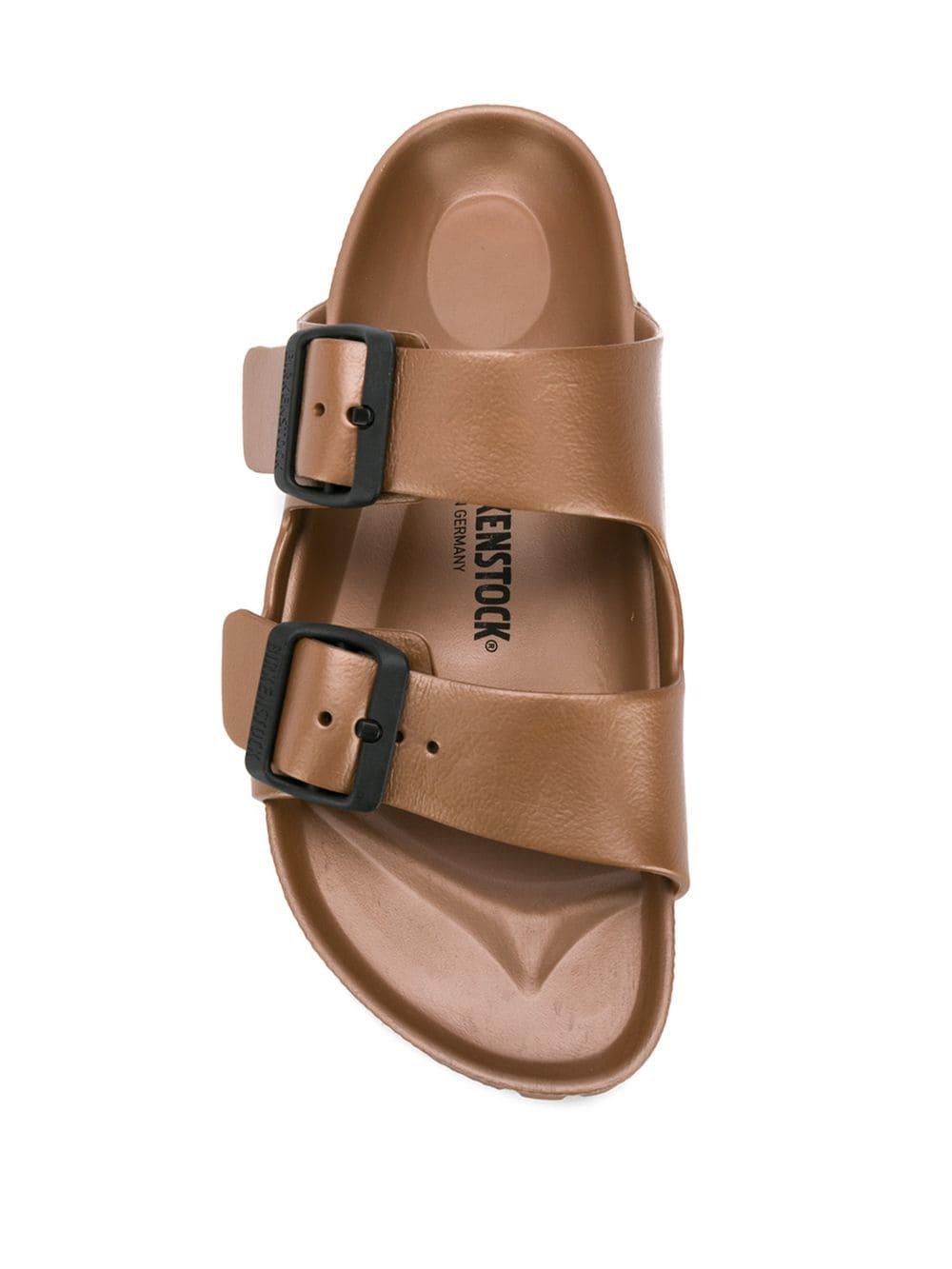 birkenstock 2 strap brown
