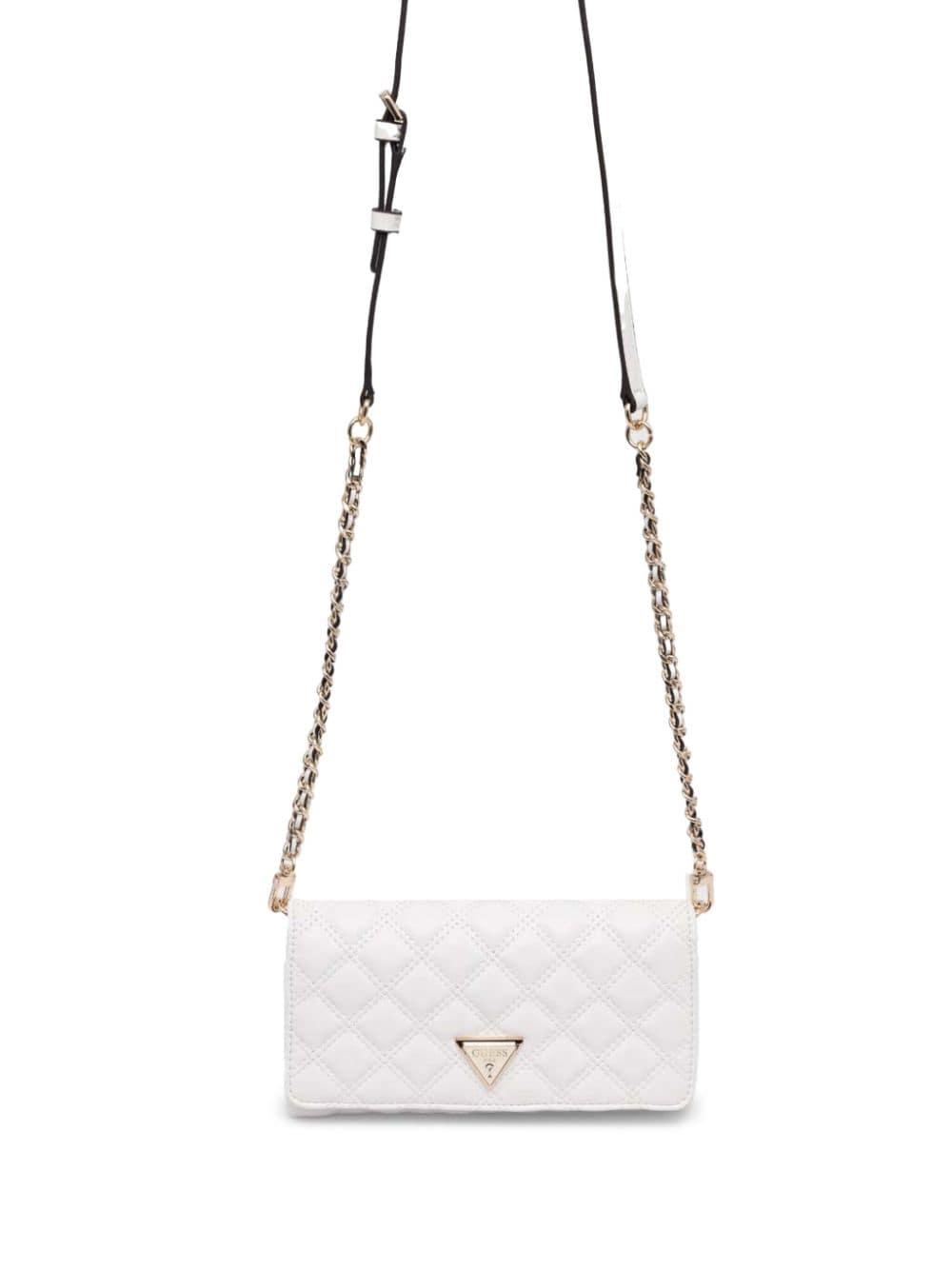 Guess white clutch outlet