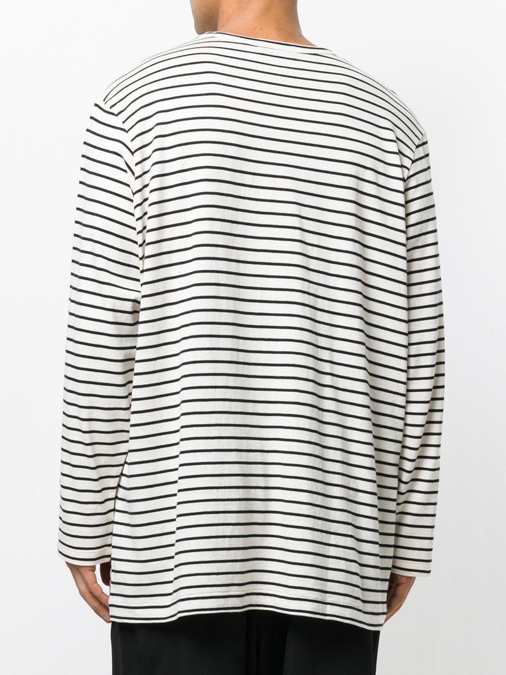 Yohji Yamamoto Cotton Striped Skull T-shirt for Men - Lyst