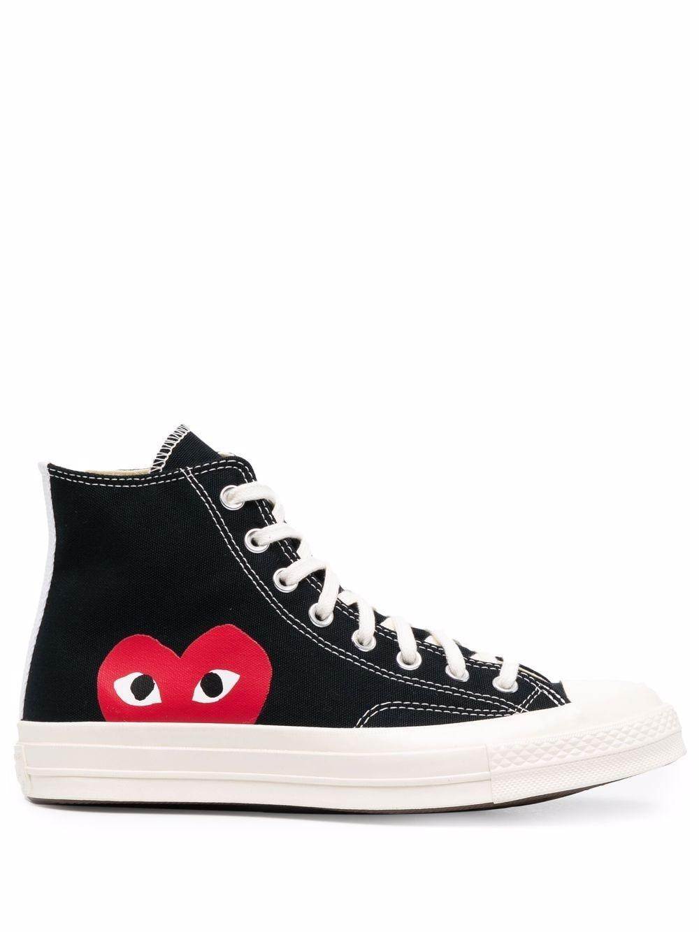 cdg black hightops