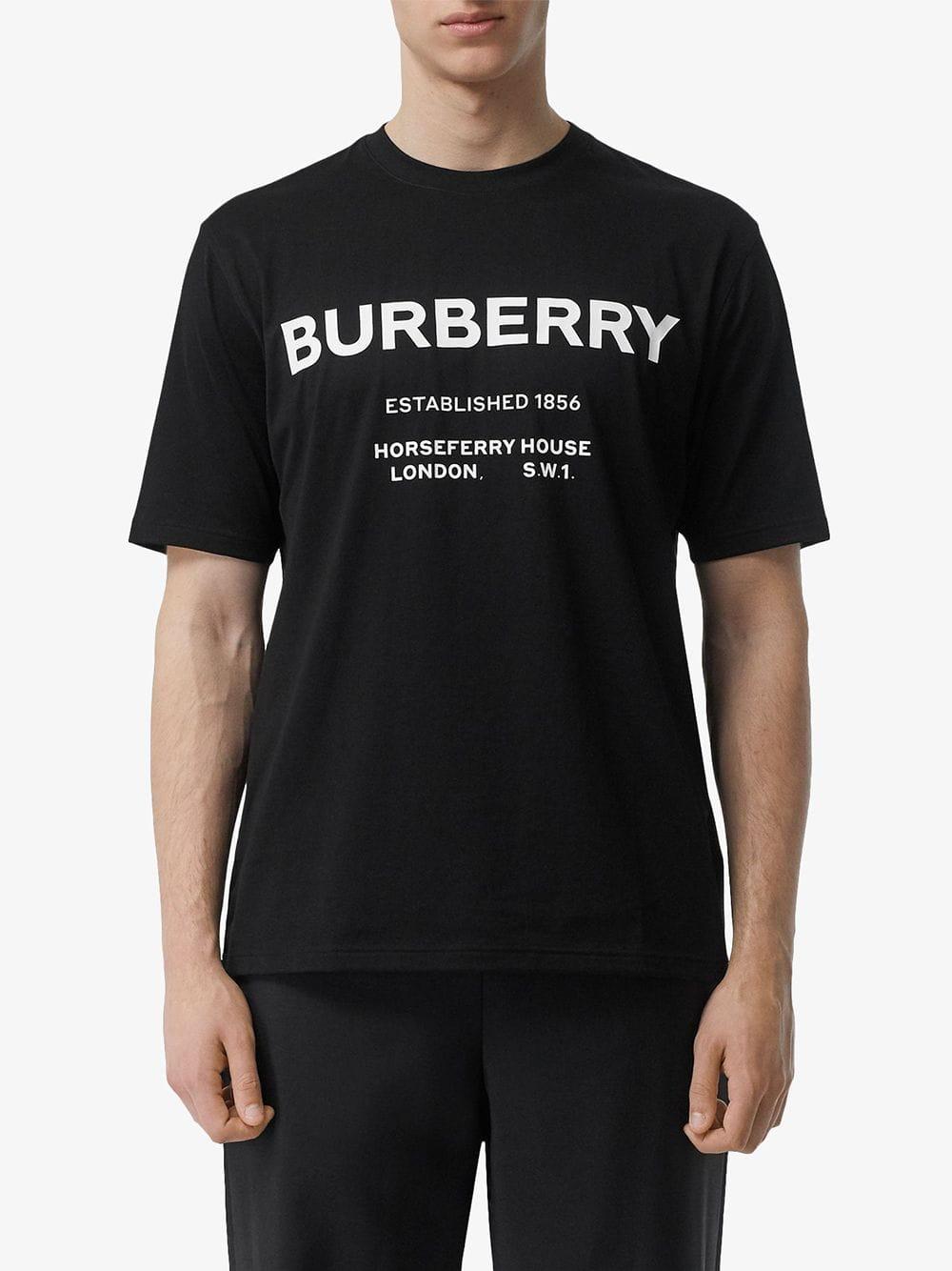 Burberry Horseferry Print Cotton T-shirt in Black for Men - Lyst