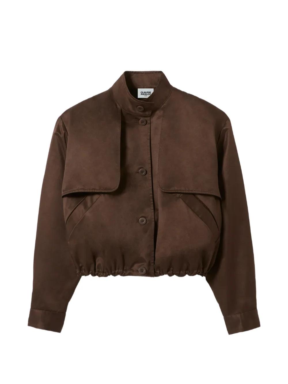 claudie-pierlot-brown-Button-