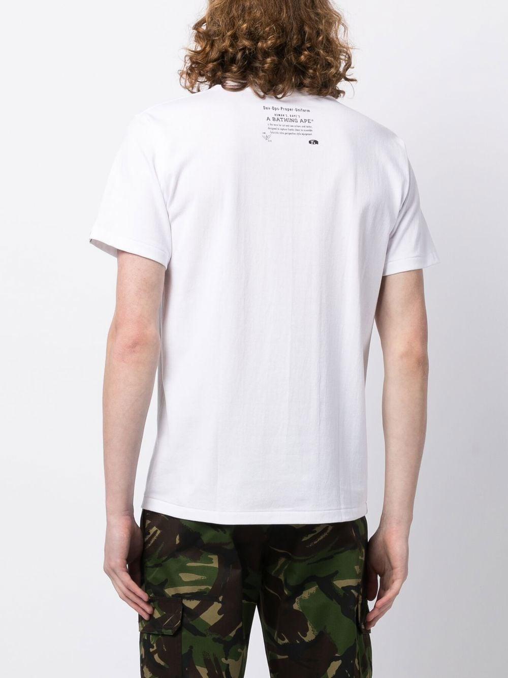 A Bathing Ape Logo-print Short-sleeve T-shirt in White for Men | Lyst