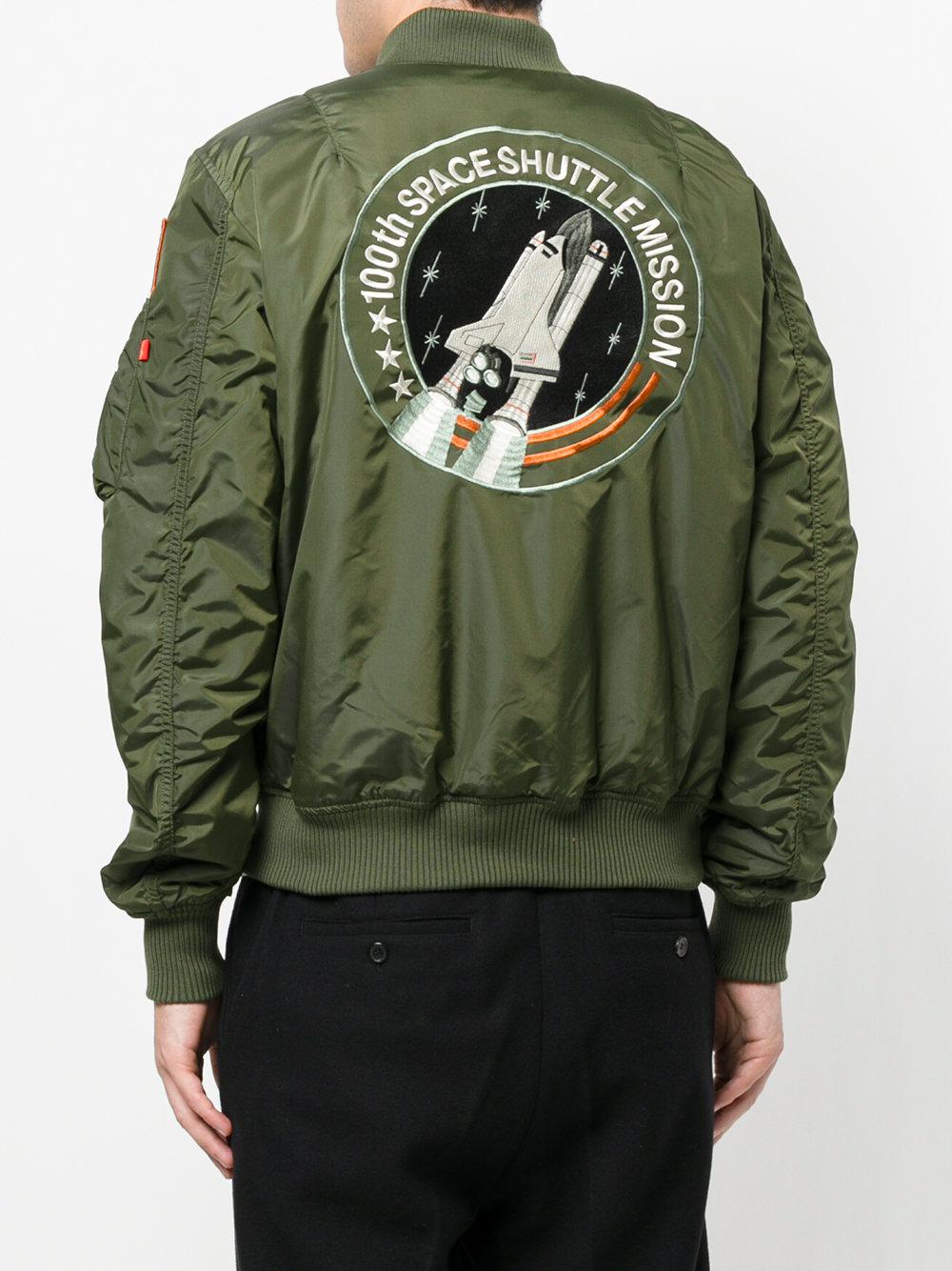 Alpha Industries Synthetic Nasa Bomber Jacket in Green for Men - Lyst