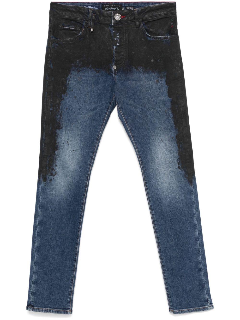 Philipp Plein メンズ ブルー ストレートジーンズ ジーンズ