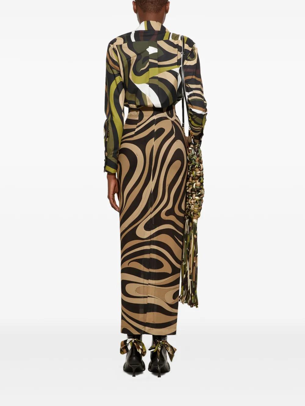 EMILIO PUCCI マルモプリント ハイウエスト マキシスカート Marmo Print High Waist Skirt – PUCCI Online Store