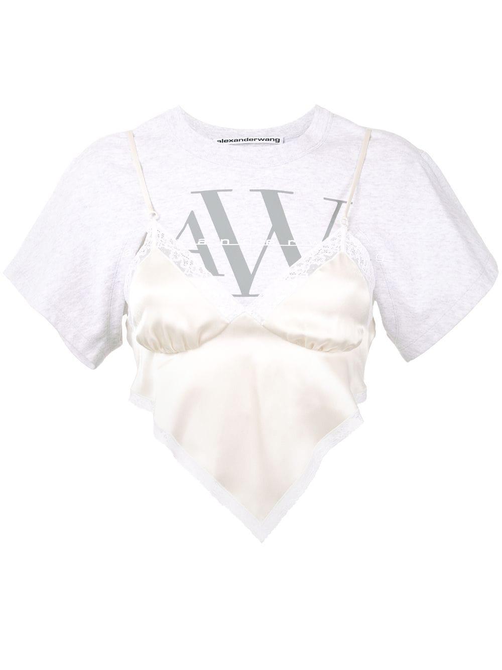 Alexander Wang Layered Camisole T-shirt in White | Lyst