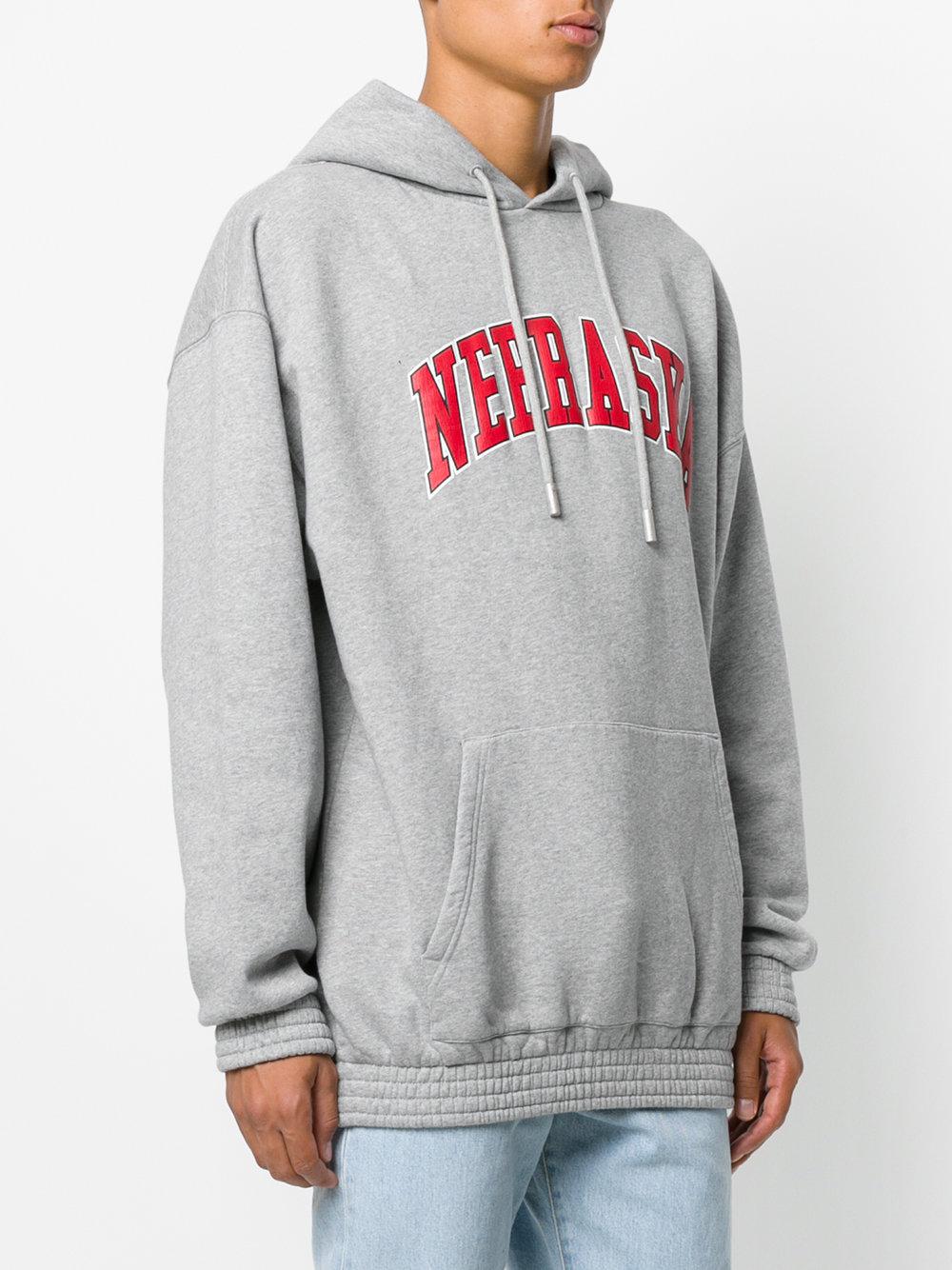 Off-White c/o Virgil Abloh Nebraska Hoodie in Grey for Men | Lyst Canada