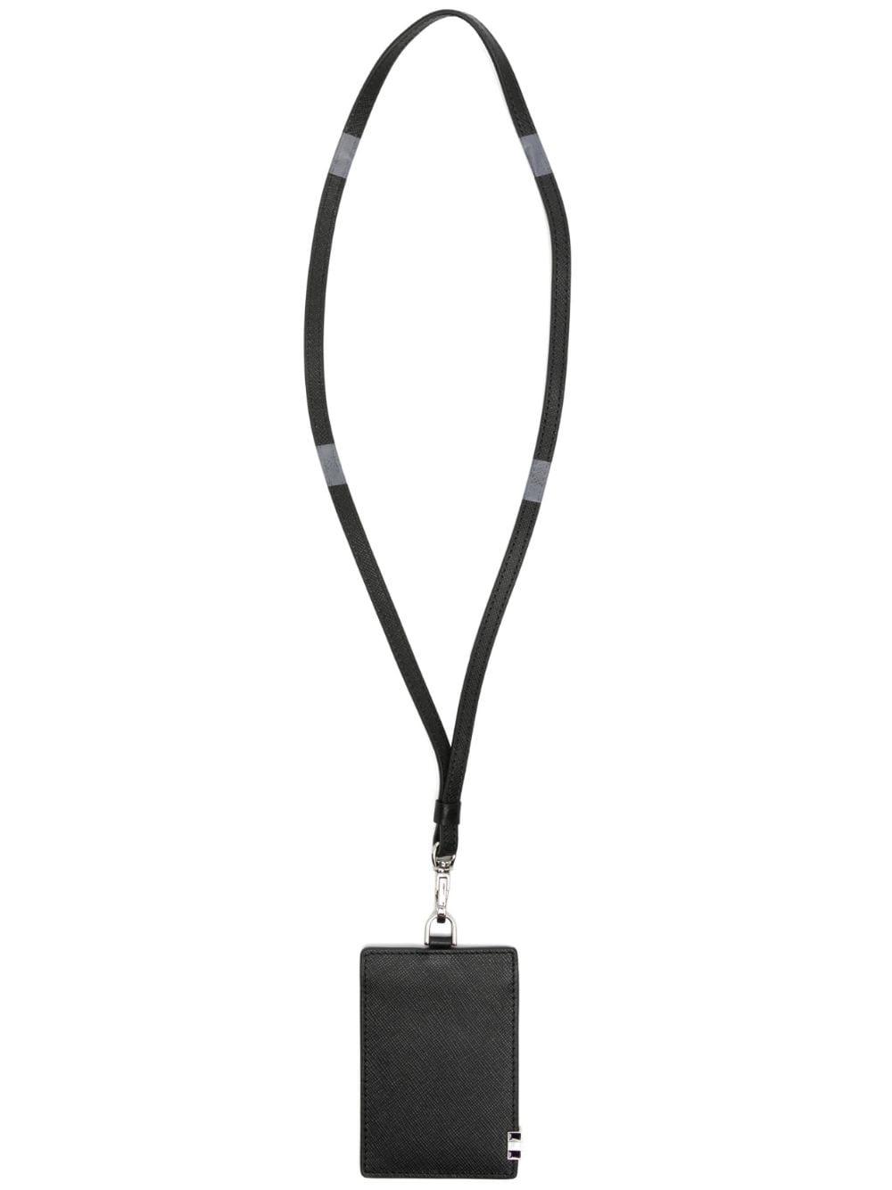 agnès b. Leather Id Card-neck Tag in Black for Men | Lyst