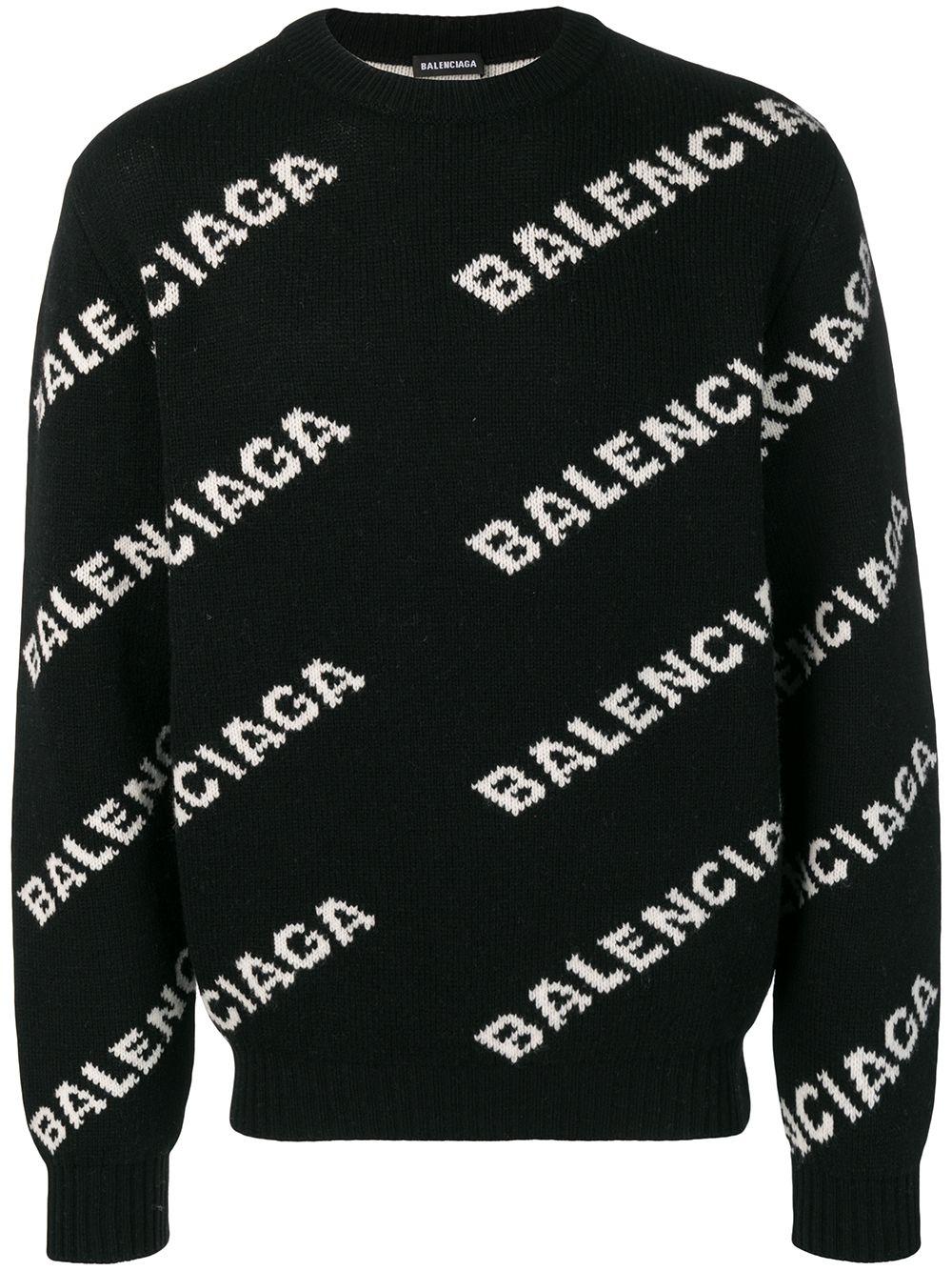 Balenciaga Triple S Allover Logo Black Mens  536737 W2FA1 1090  US