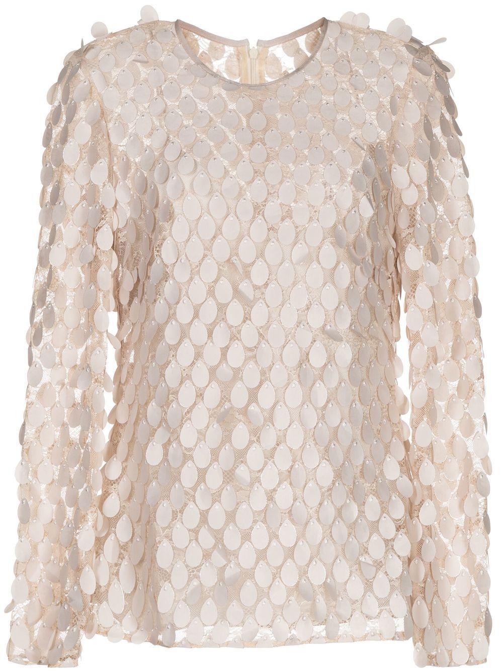 Manning Cartell Supreme Extreme Sequinned Blouse in Natural | Lyst