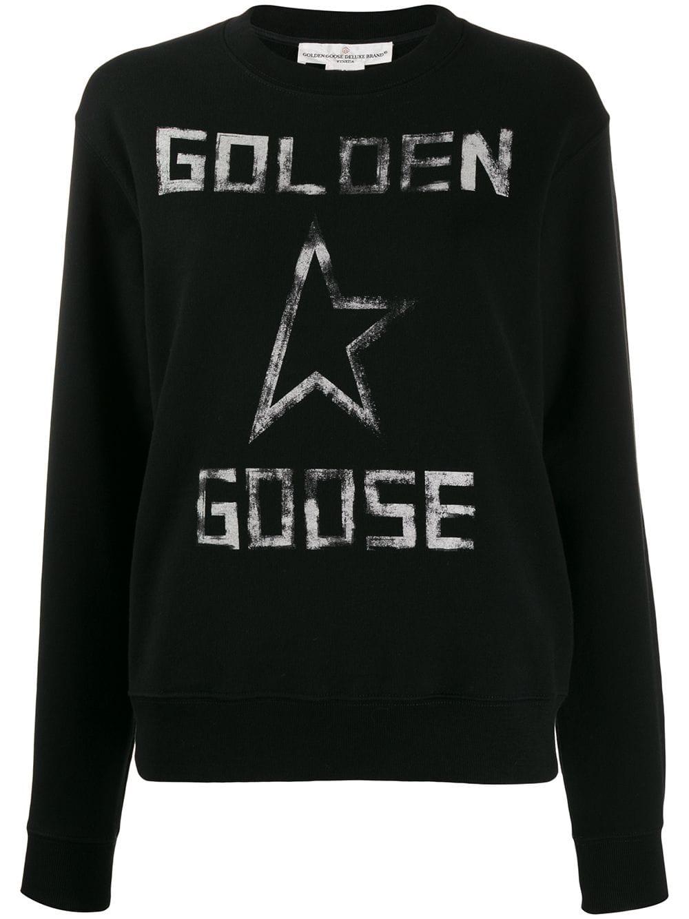 Golden Goose Deluxe Brand Goose Printed Logo Sweatshirt in Black - Save ...