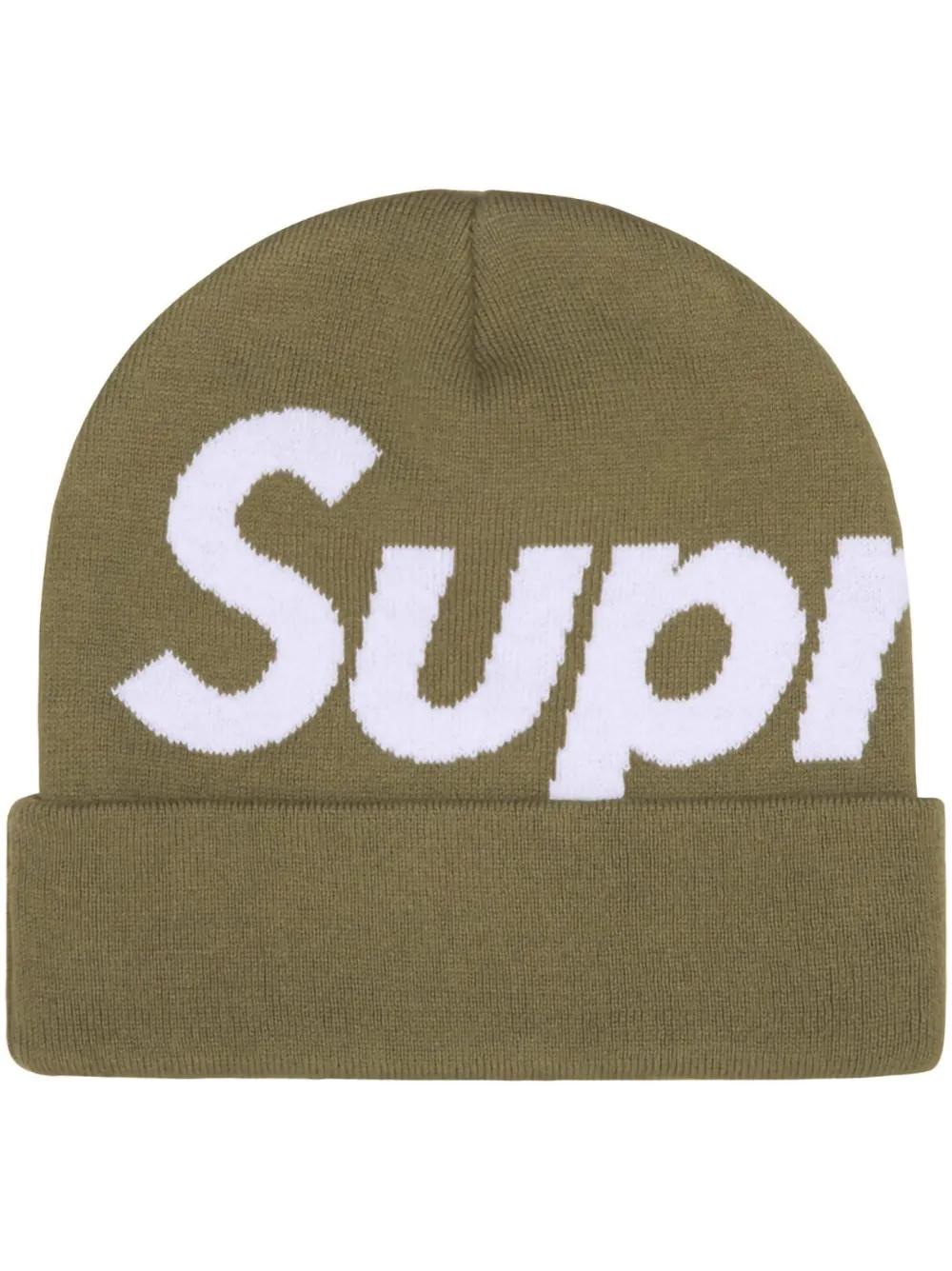 Supreme Big Logo Beanie in Green for Men | Lyst UK