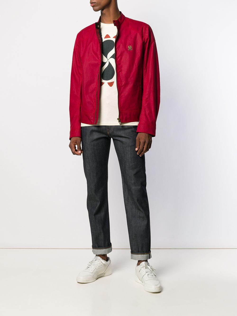Belstaff Synthetic Kelland Zip Up Jacket in Red for Men - Lyst