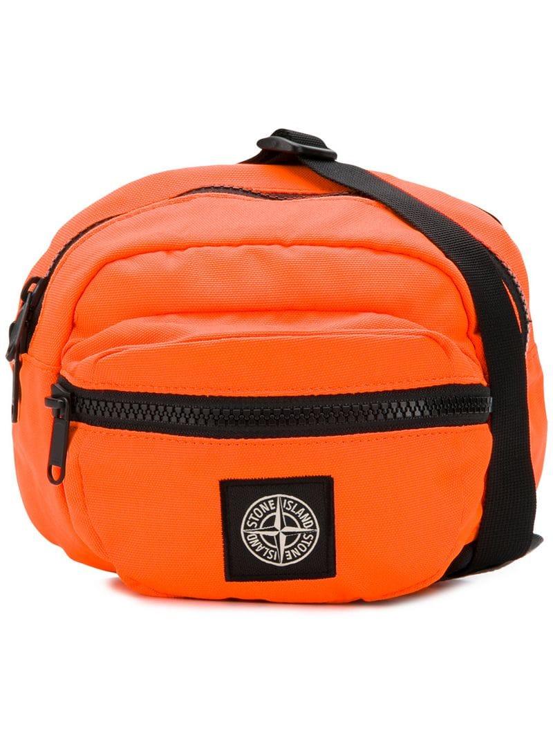 Stone Island Patch Stash Bag Orange for Men | Lyst Canada