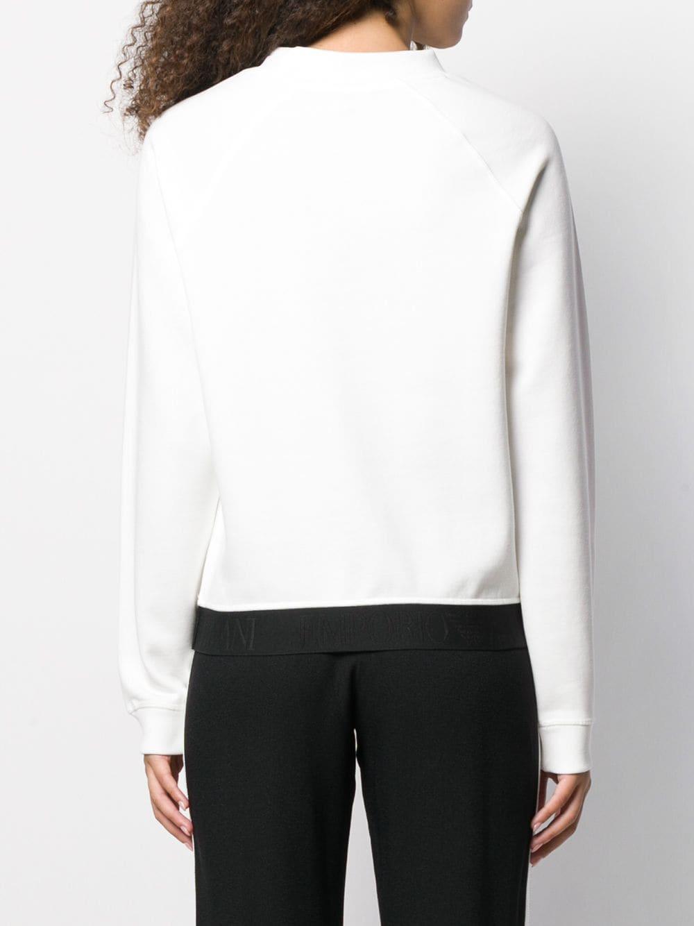 armani sweatshirt white
