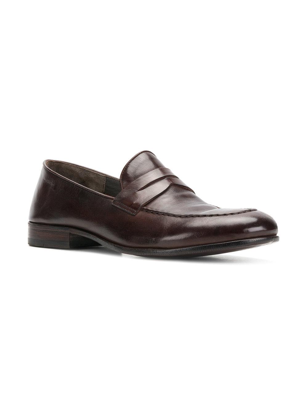 Alberto Fasciani Leather Classic Slip-on Loafers in Brown for Men - Lyst