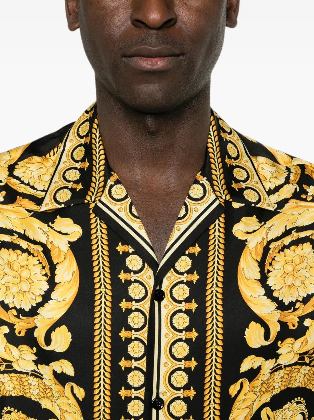 versace dress shirts Silk Shirt over print Cameo Silk Shirt