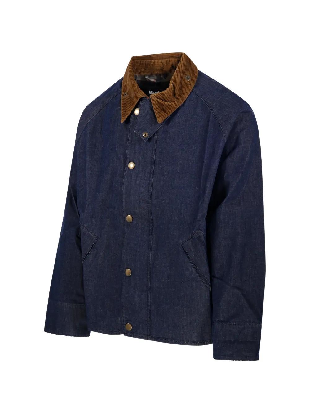 Barbour Transport Denim Casual Jacket in Blue for Men | Lyst