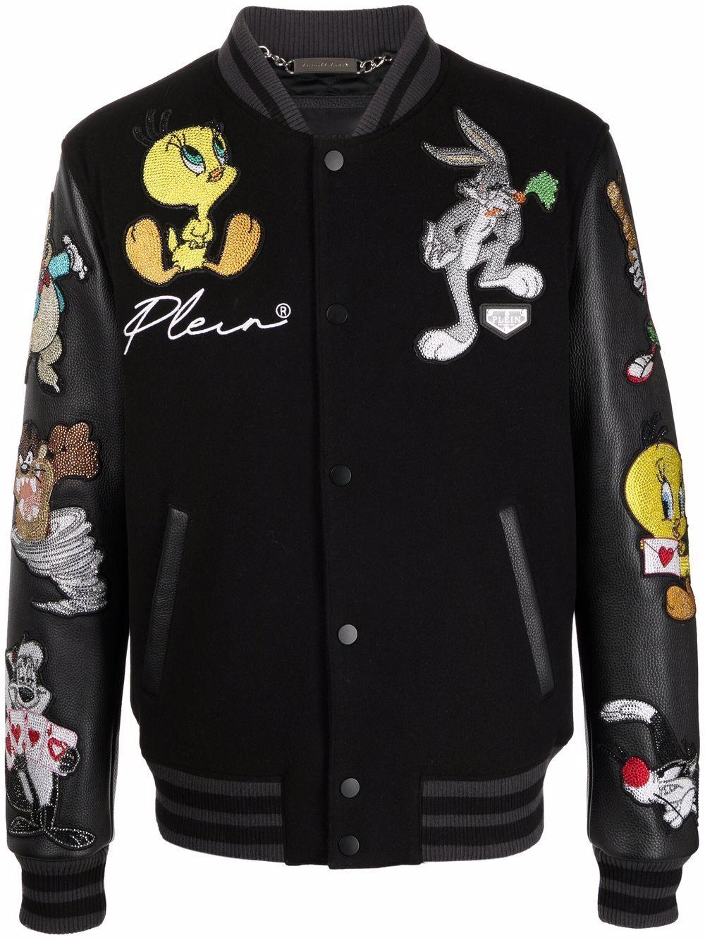 Philipp Plein X Looney Tunes Bomber Jacket in Black for Men | Lyst