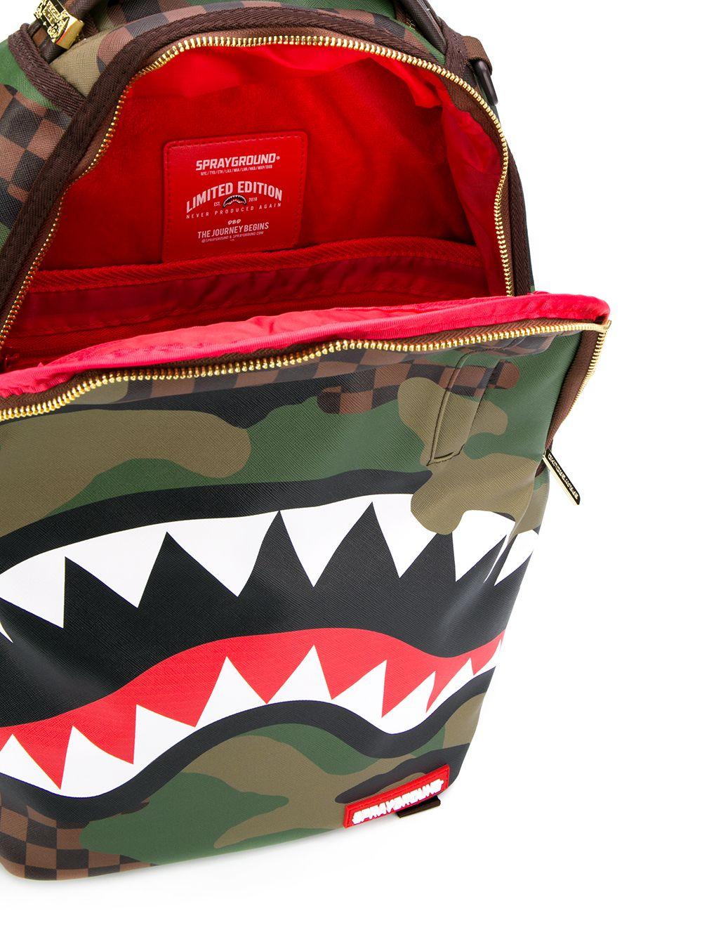 Sprayground Shark Mouth Backpack in Green for Men