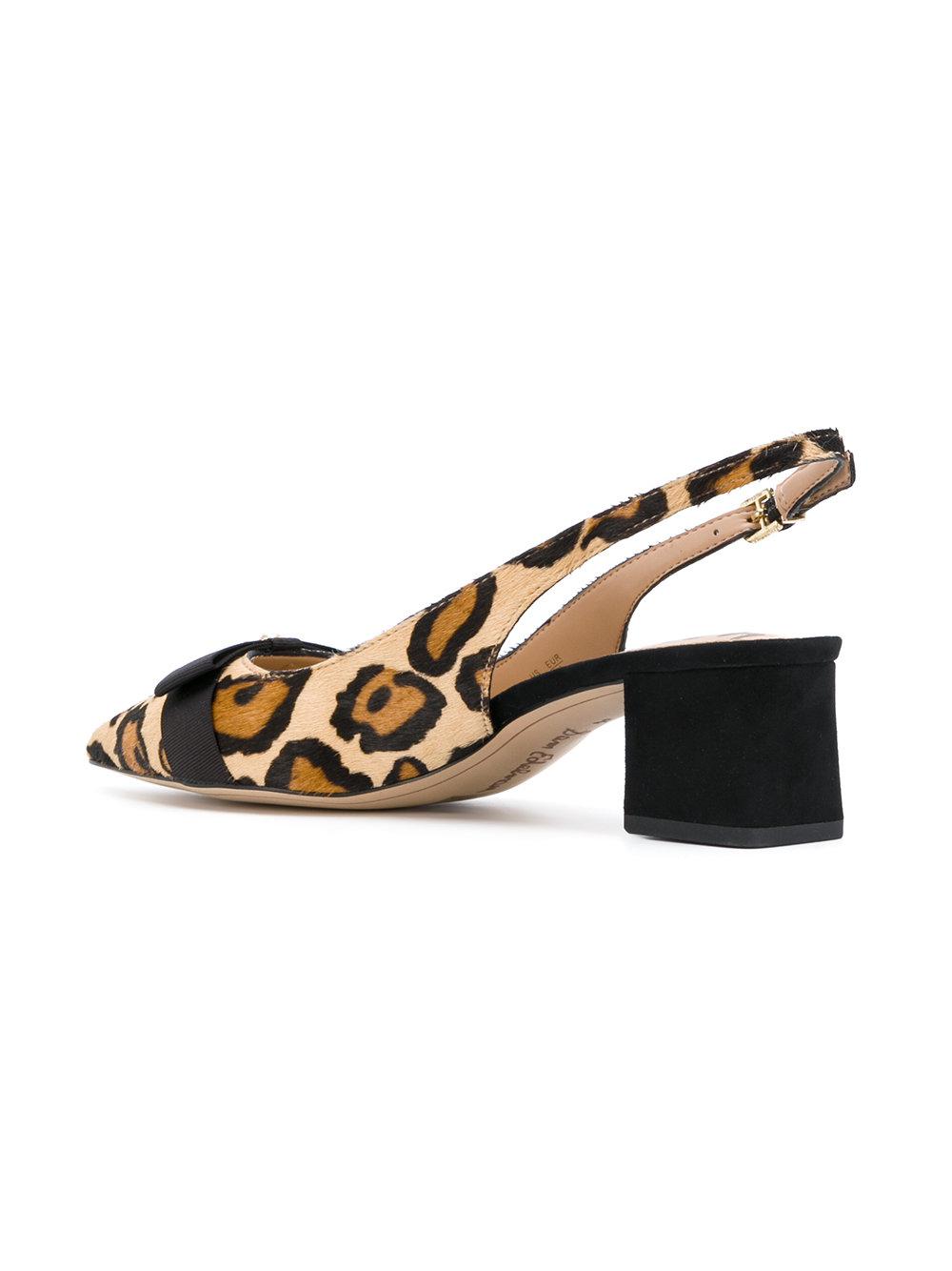 leopard print flat slingbacks