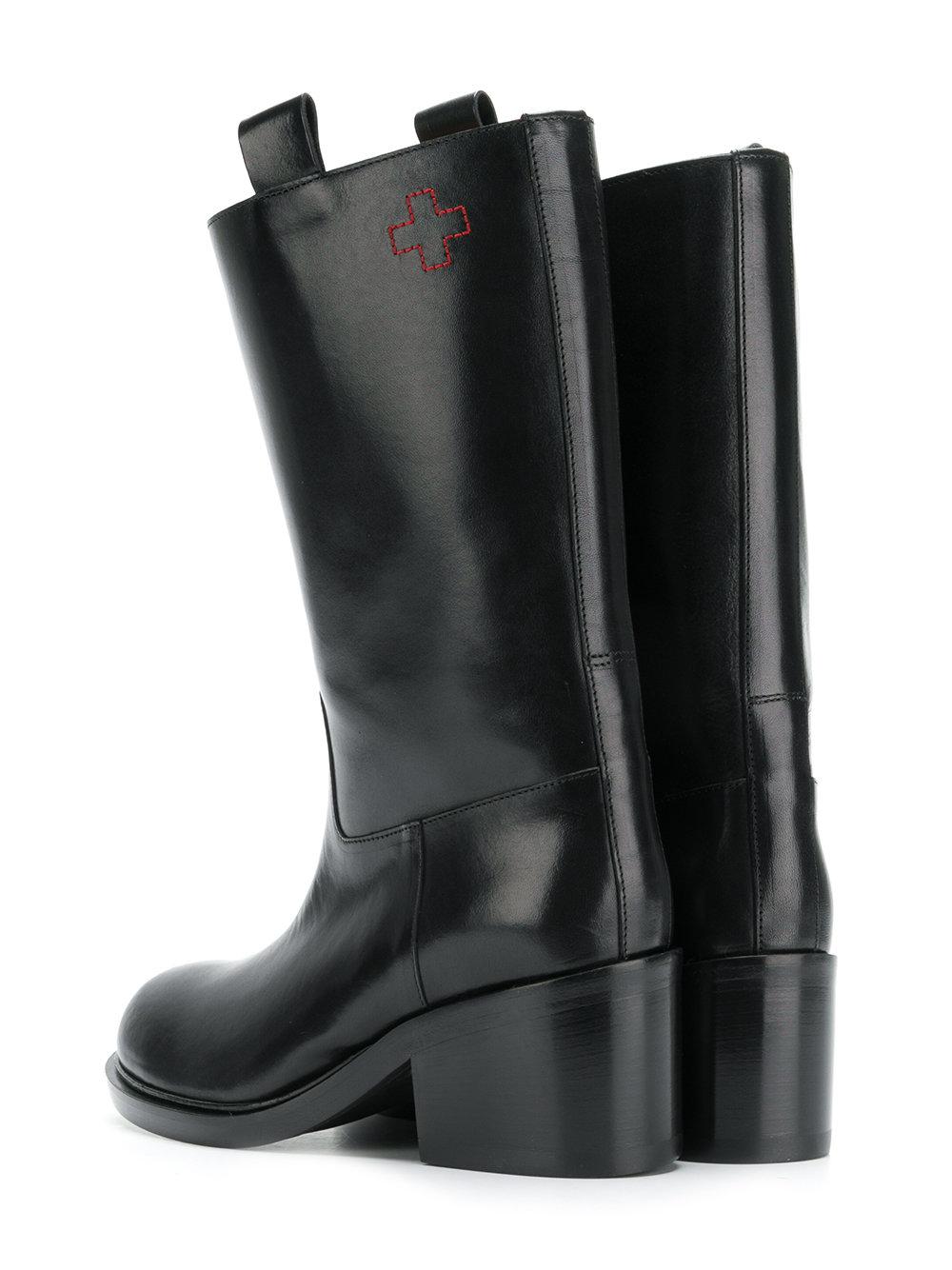 A.F.Vandevorst Pull-on Midi Boots in Black | Lyst