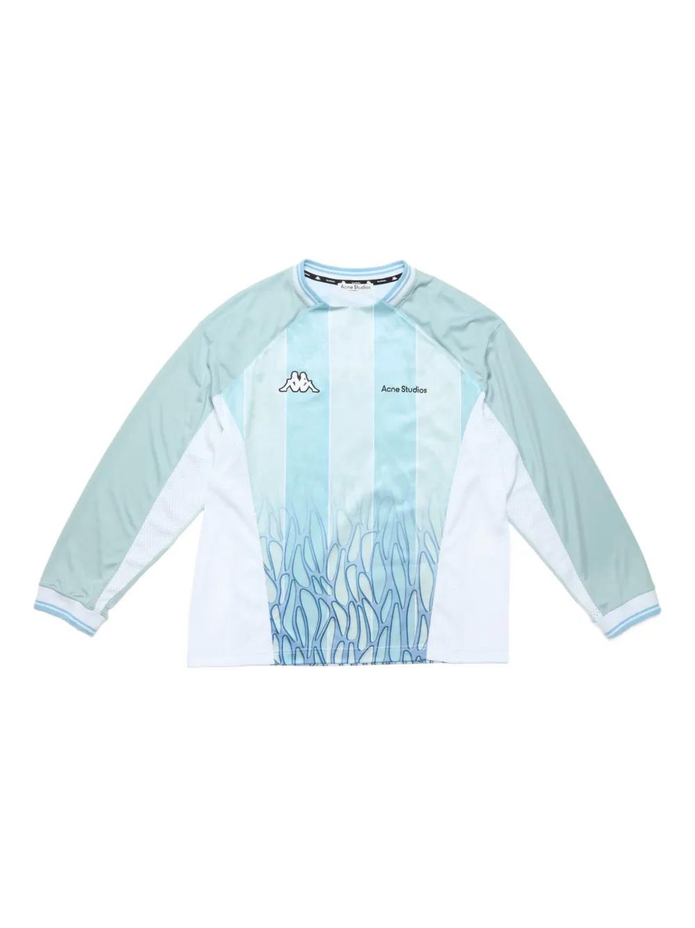 Acne Studios X Kappa Striped T-Shirt in Blue | Lyst