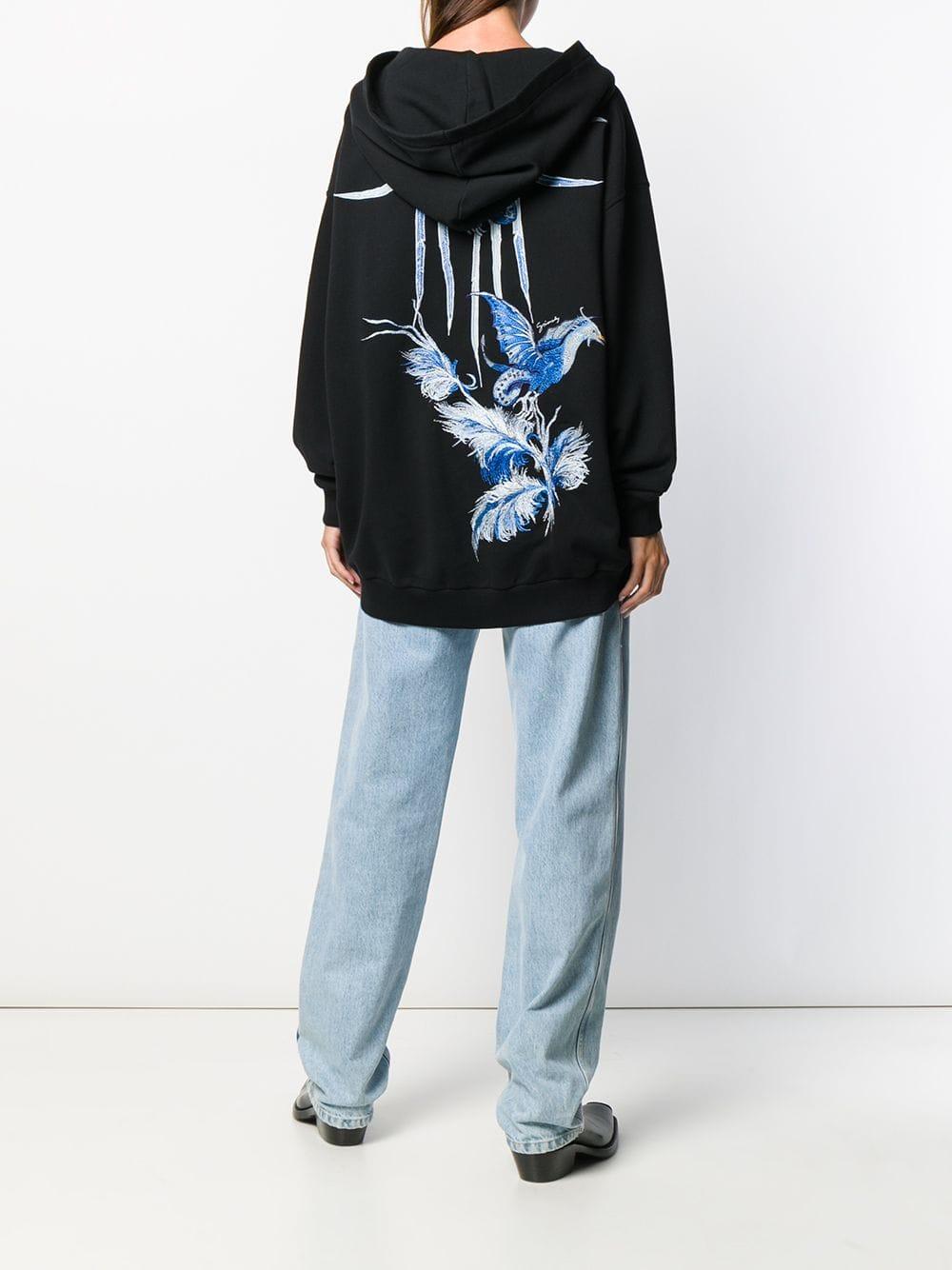 embroidered bird sweatshirt