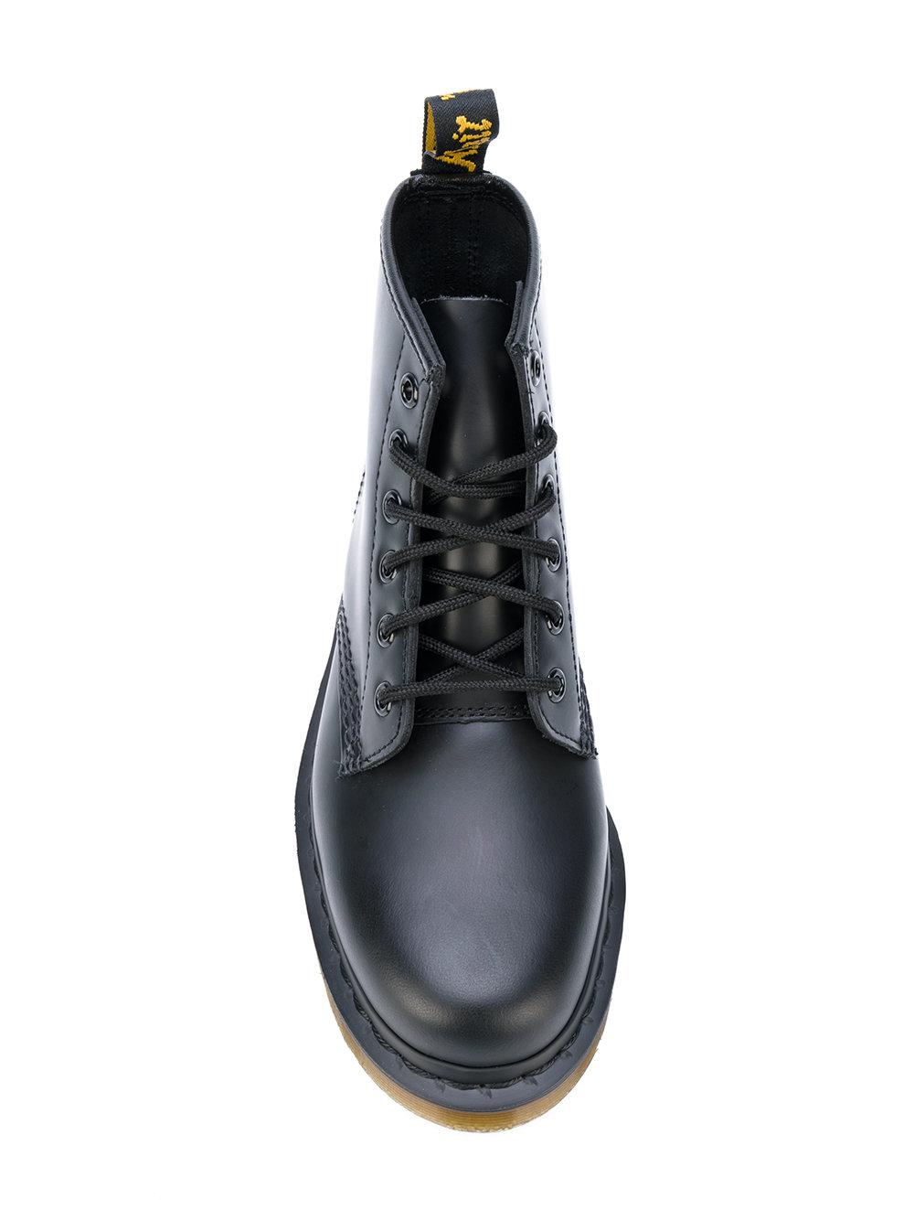 Dr. Martens Leather 101 Smooth Boots in Black | Lyst