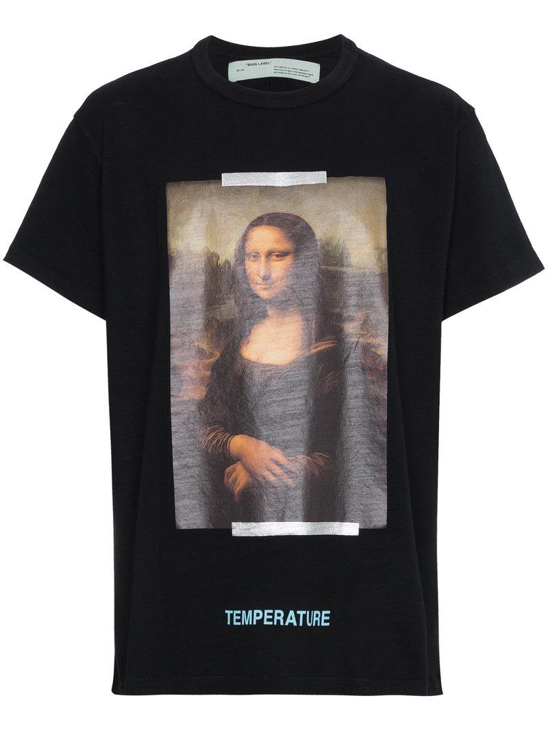 Off-White c/o Virgil Abloh Mona Lisa T-shirt in Black for Men | Lyst  Australia