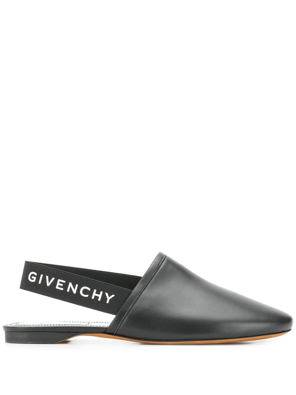 Givenchy Slingback Flat Mules in Black | Lyst