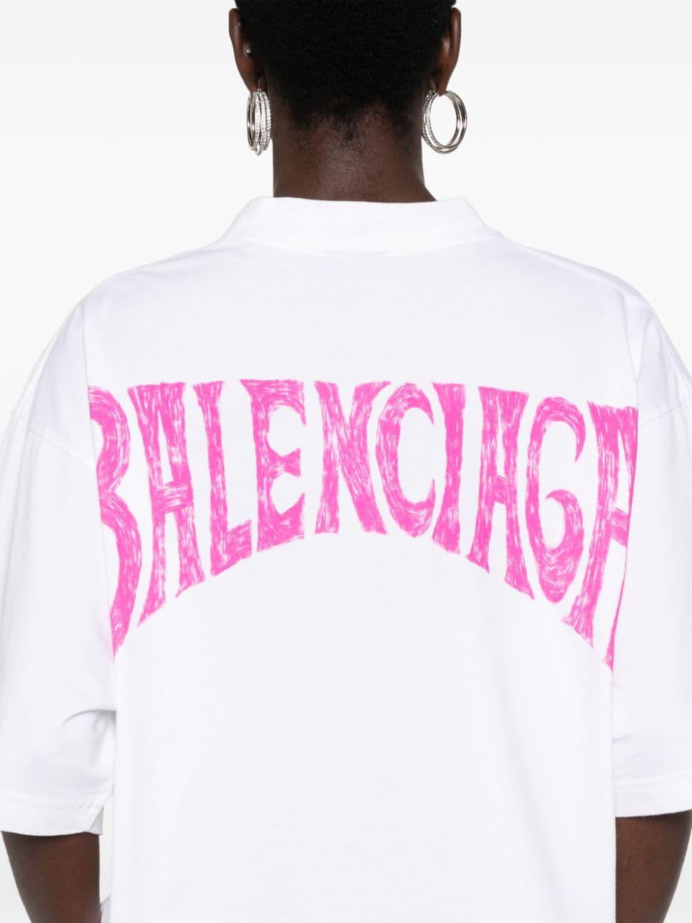 Balenciaga logo white deals