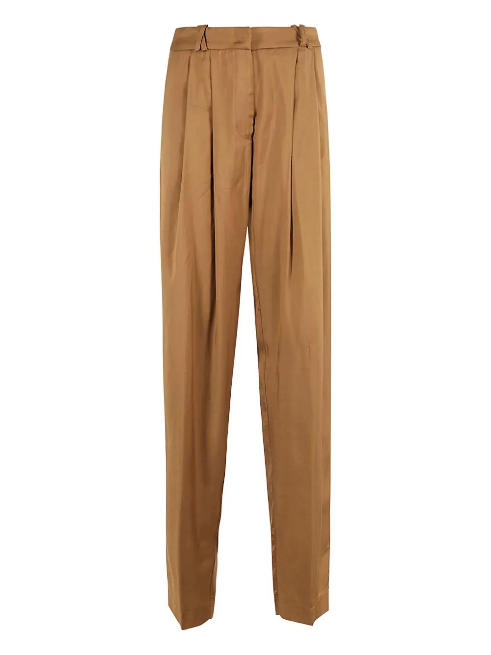パンツ Federica Tosi Straight Leg Trousers With Pleated Design Federica Tosi Straight Leg Trousers With Pleated Design