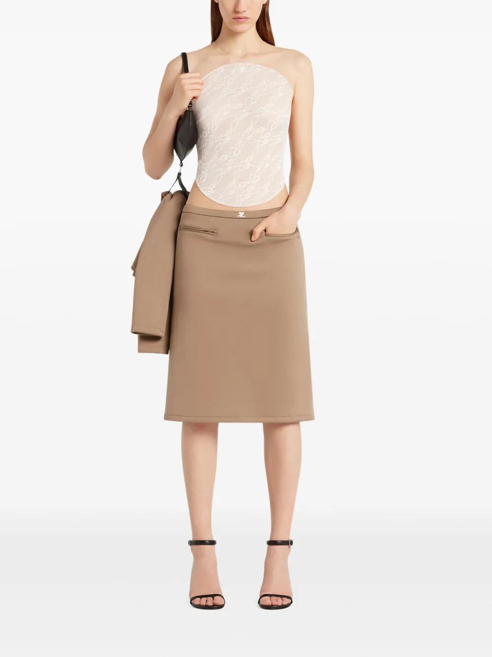 ワンピース COURREGES Women Mid Skirts 225CRO633PL0159 9999 Black Skirts & Shorts Women - courrèges (クレージュ)