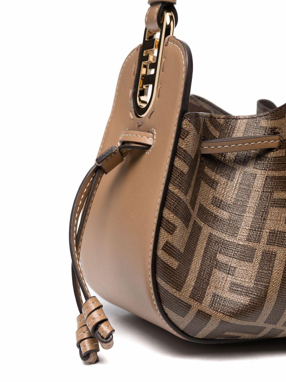 Fendi Pomodorino Ff Leather Mini Bag in Brown | Lyst