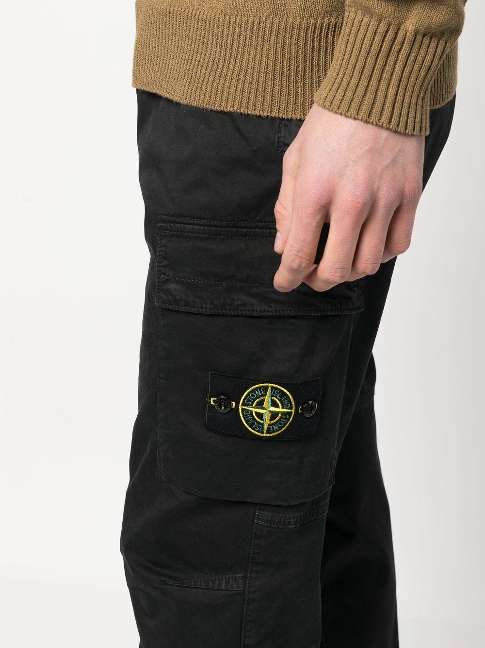 Stone Island Skinny-cut Cargo Trousers in Black for Men | Lyst
