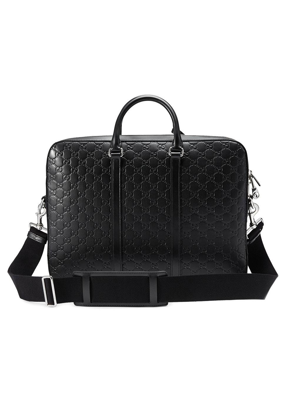 gucci black briefcase